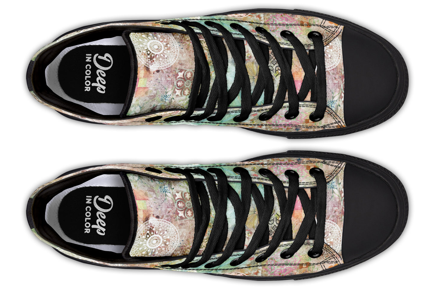 Vintage Flower Mandala Hightops