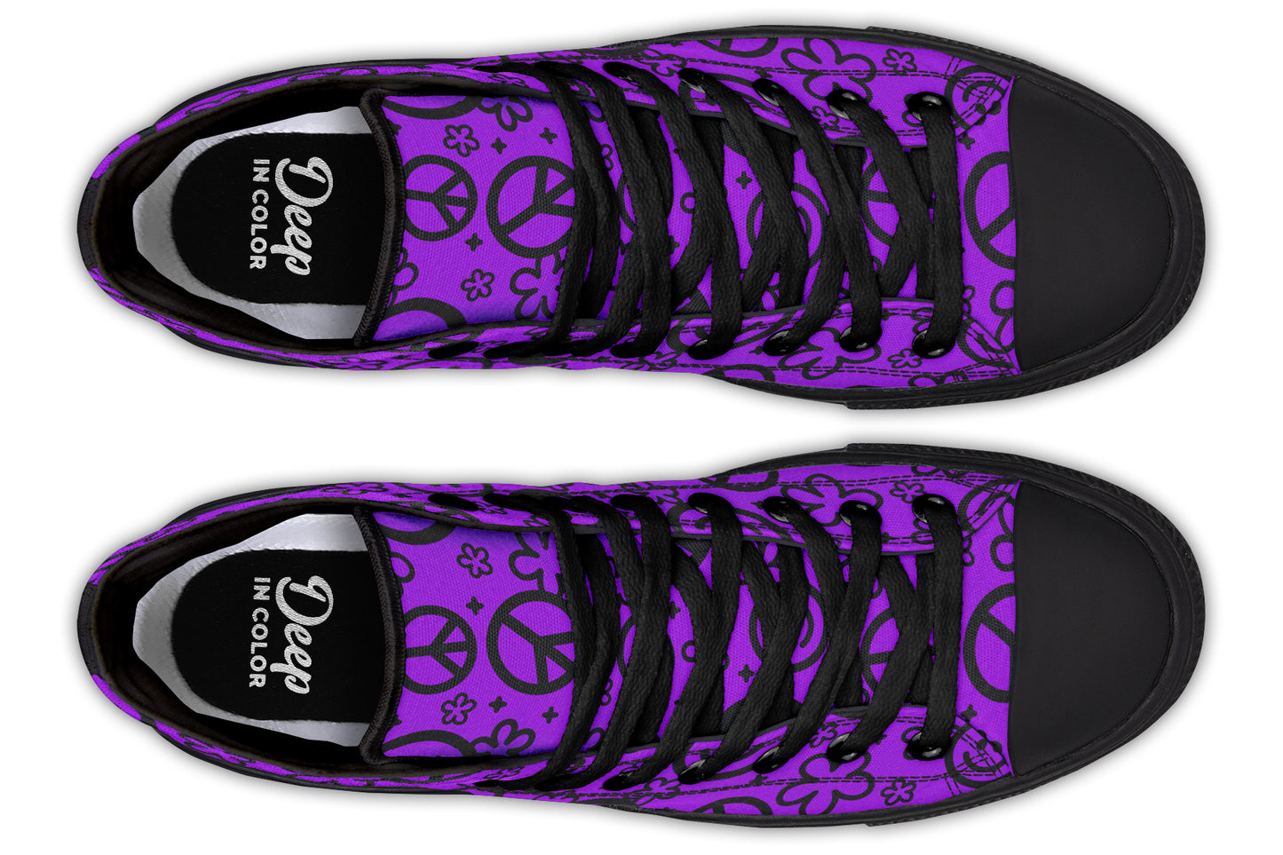 Violet Happy Peace Yin Yang Hightop