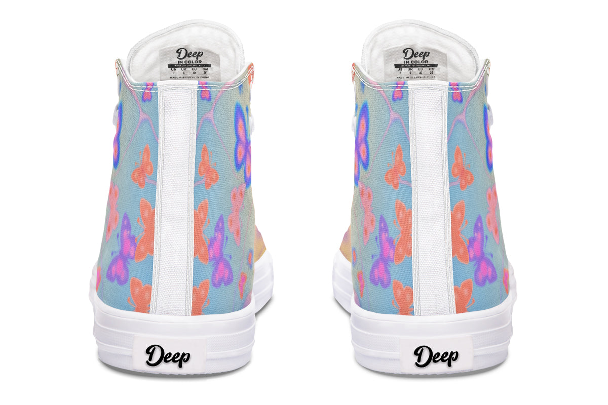 Warm Pastel Butterflies Hightops