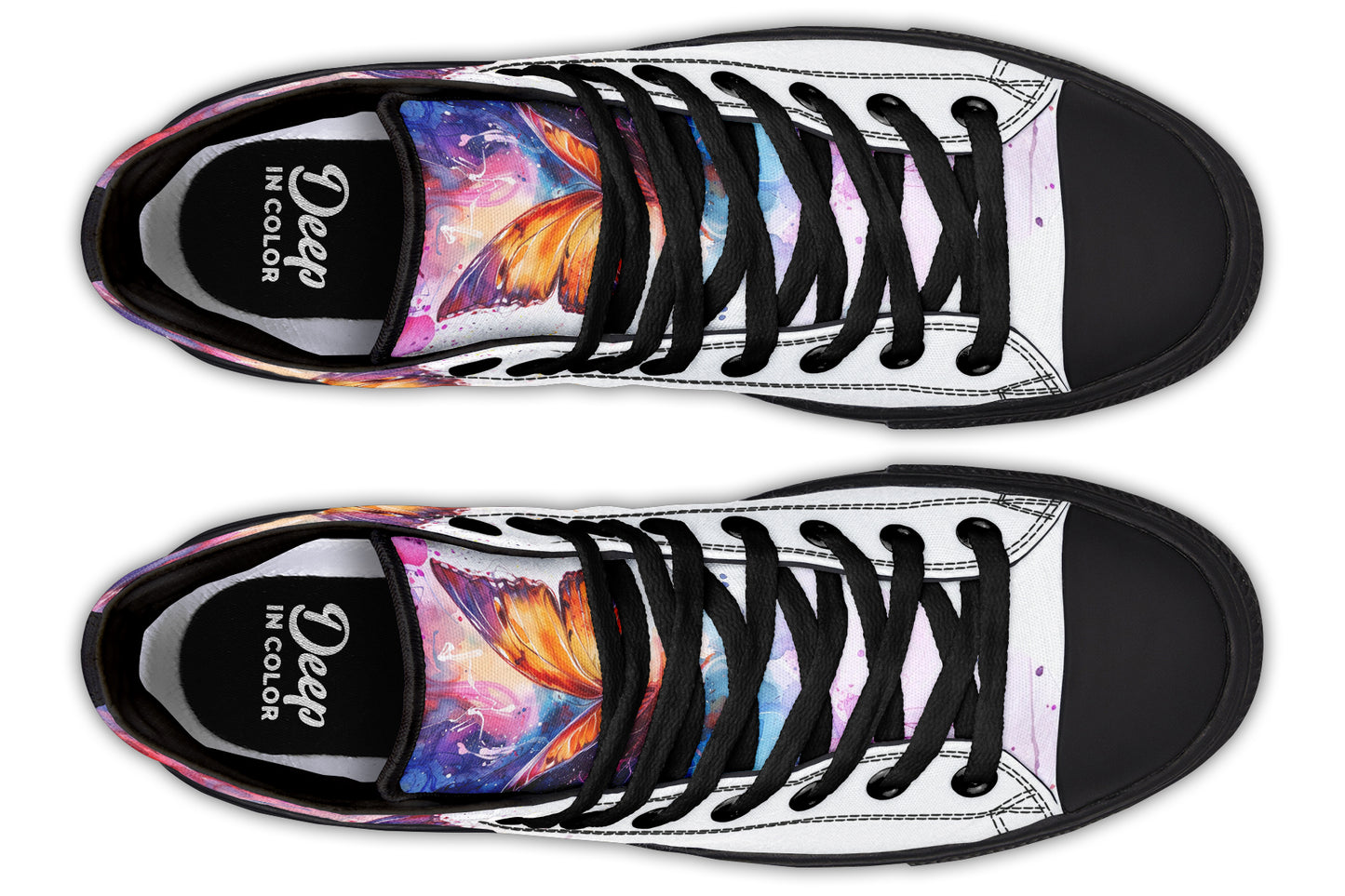 Watercolor Butterfly High Tops