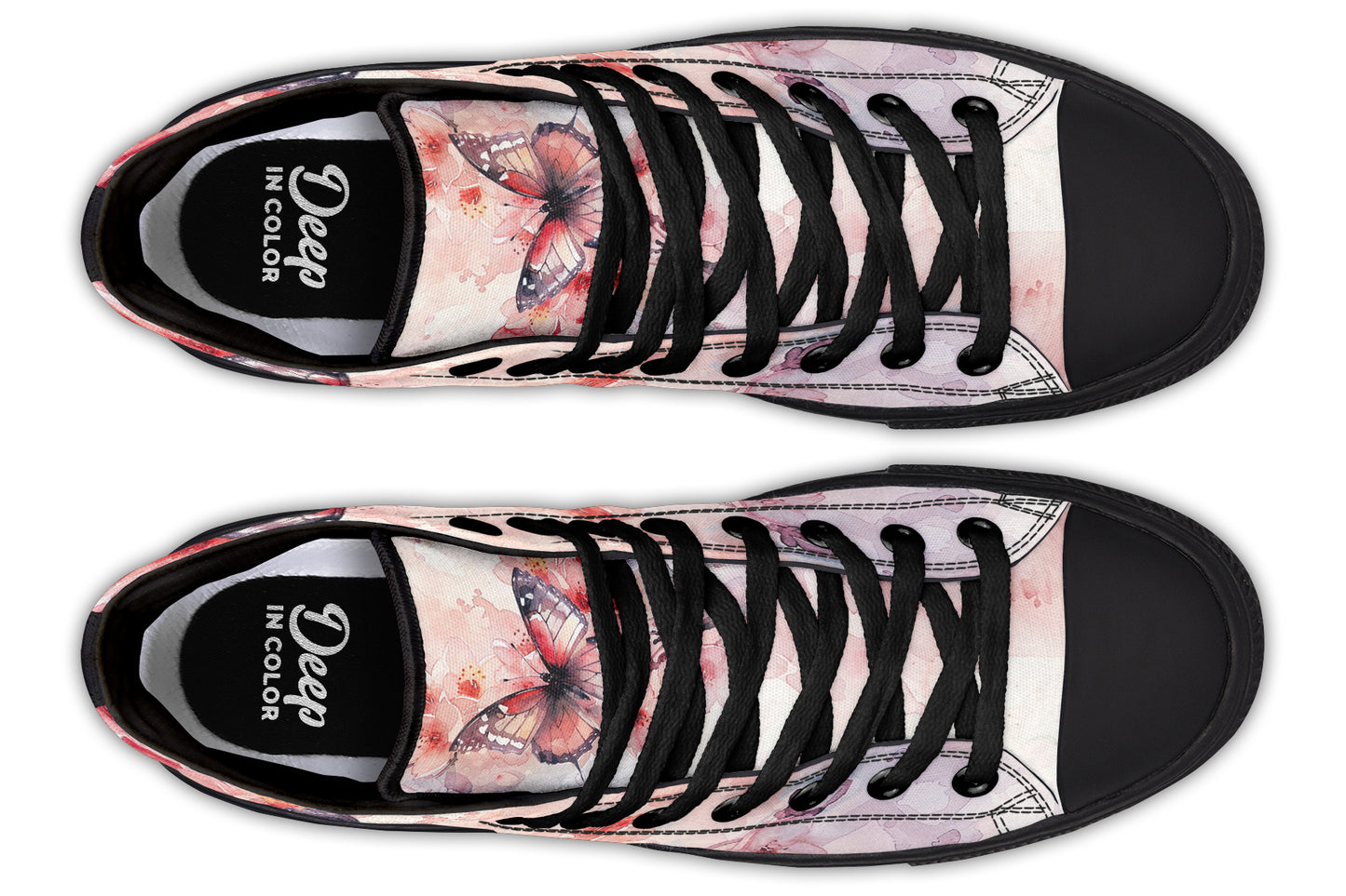Watercolor Butterfly Hightops