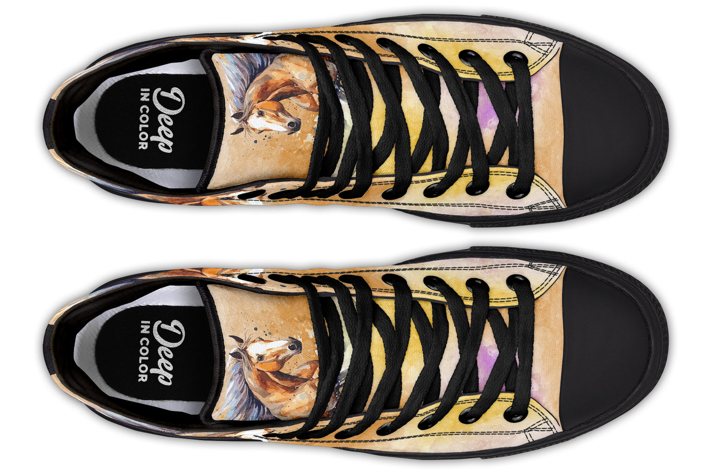 Watercolor Horse Hightops
