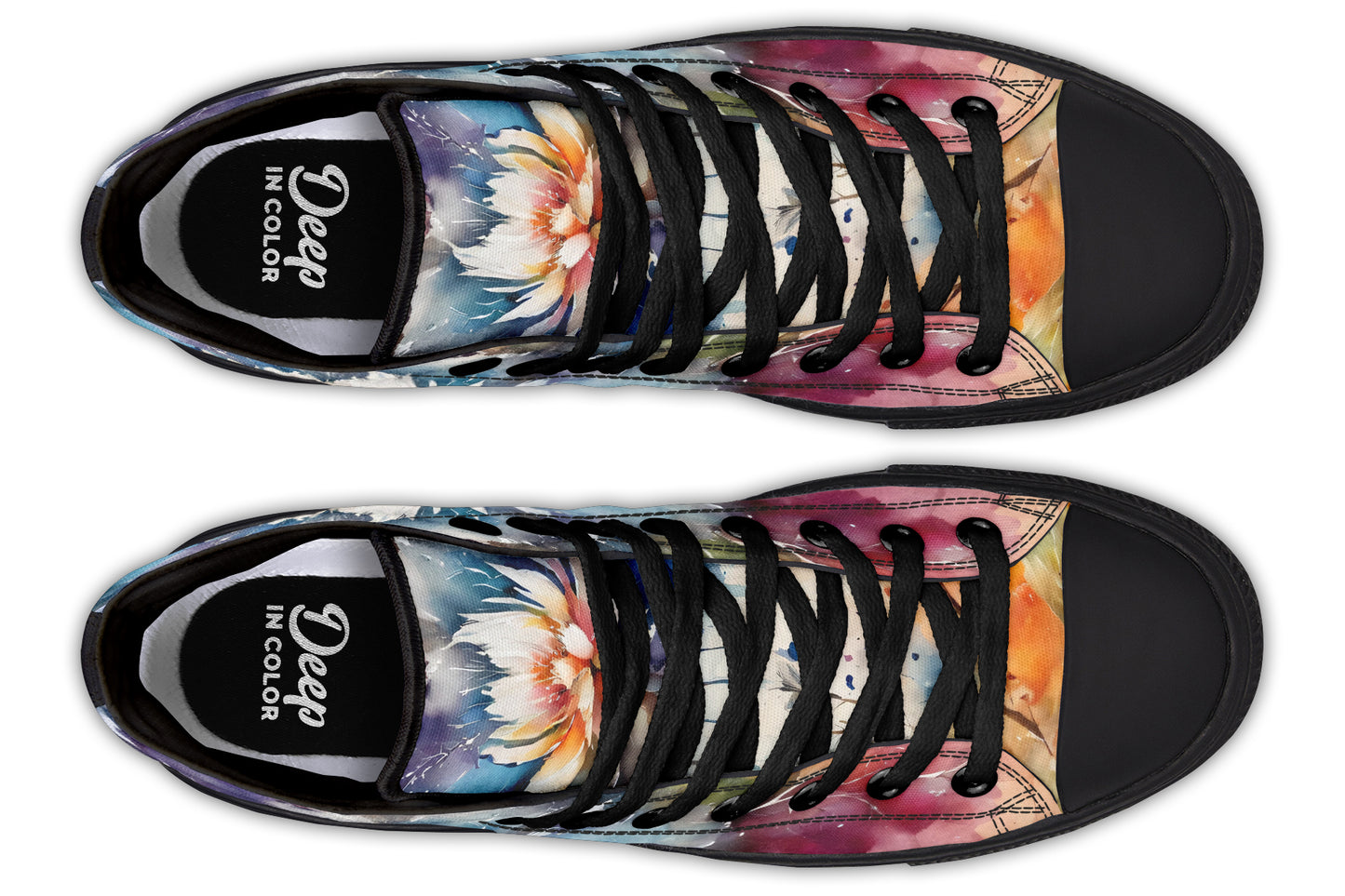 Watercolor Lotus Hightops