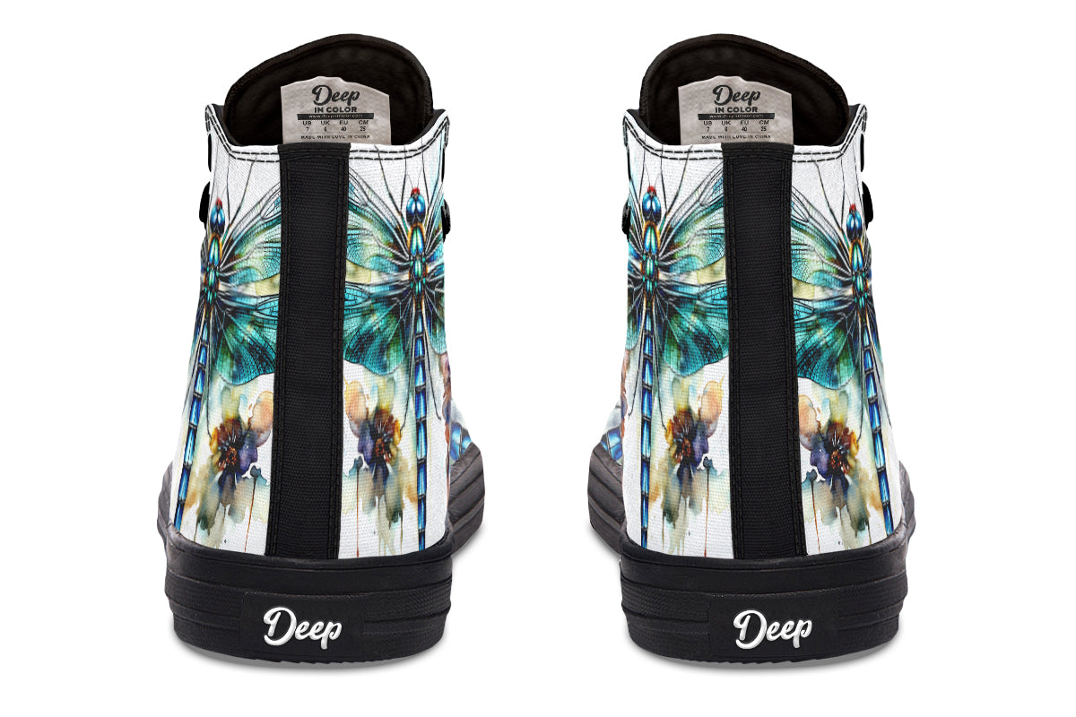 Watercolor Magical Dragonfly Hightops