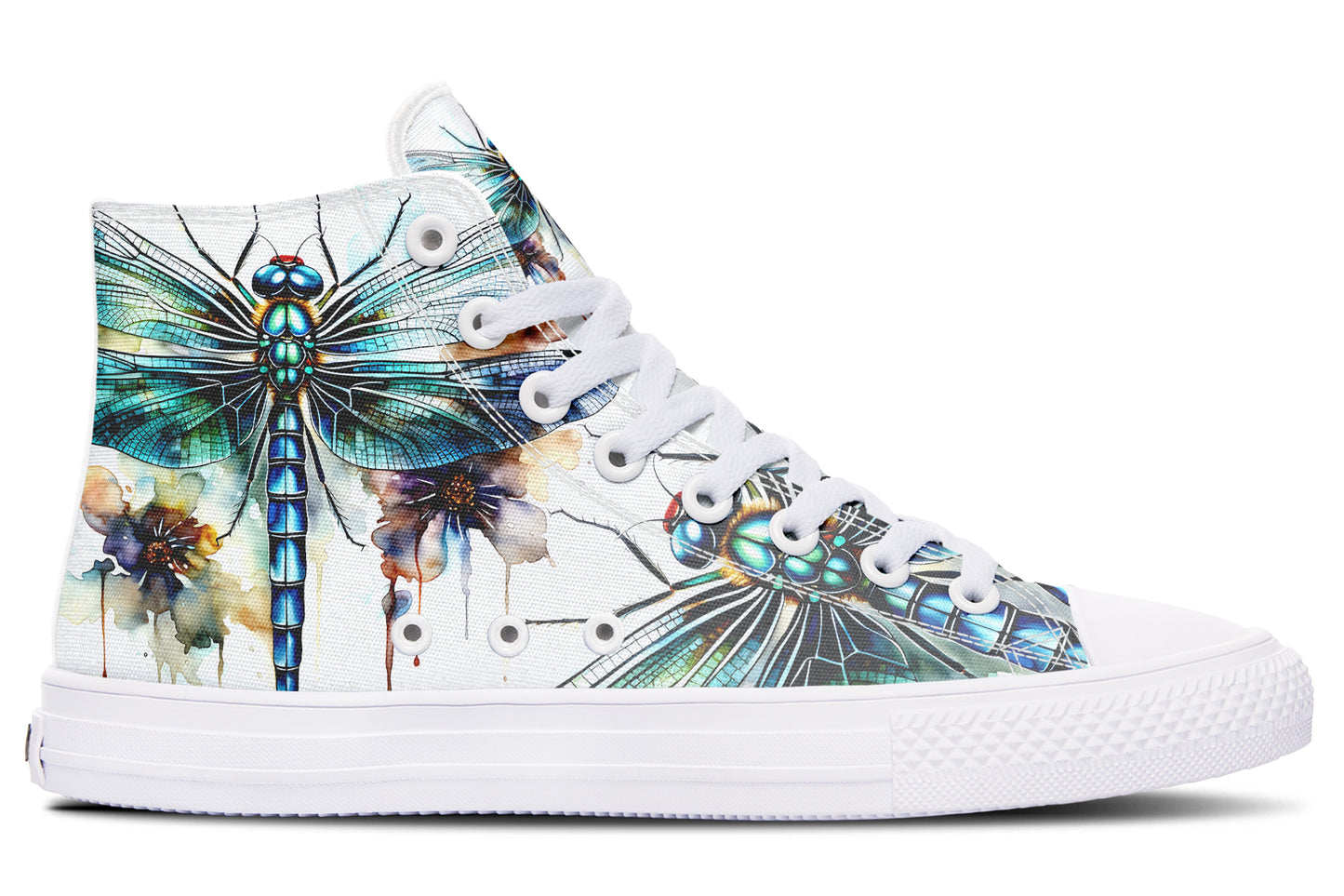 Watercolor Magical Dragonfly Hightops