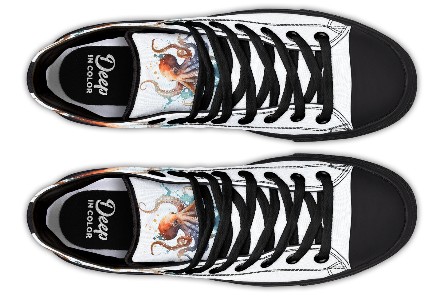 Watercolor Octopus Hightops