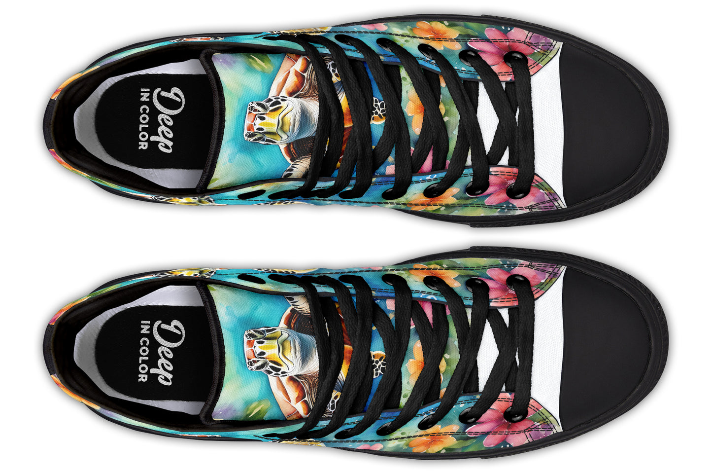 Watercolor Turtle Hightops