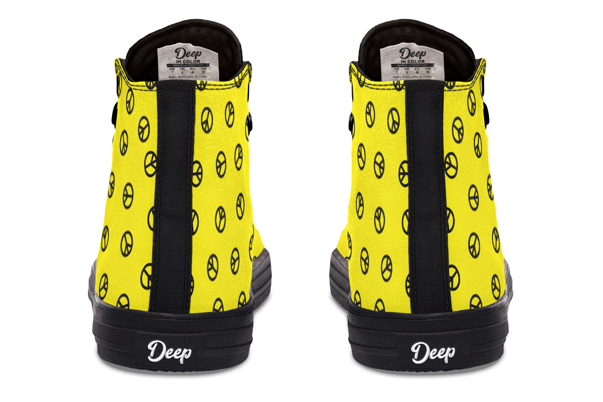Yellow Peace Hightops