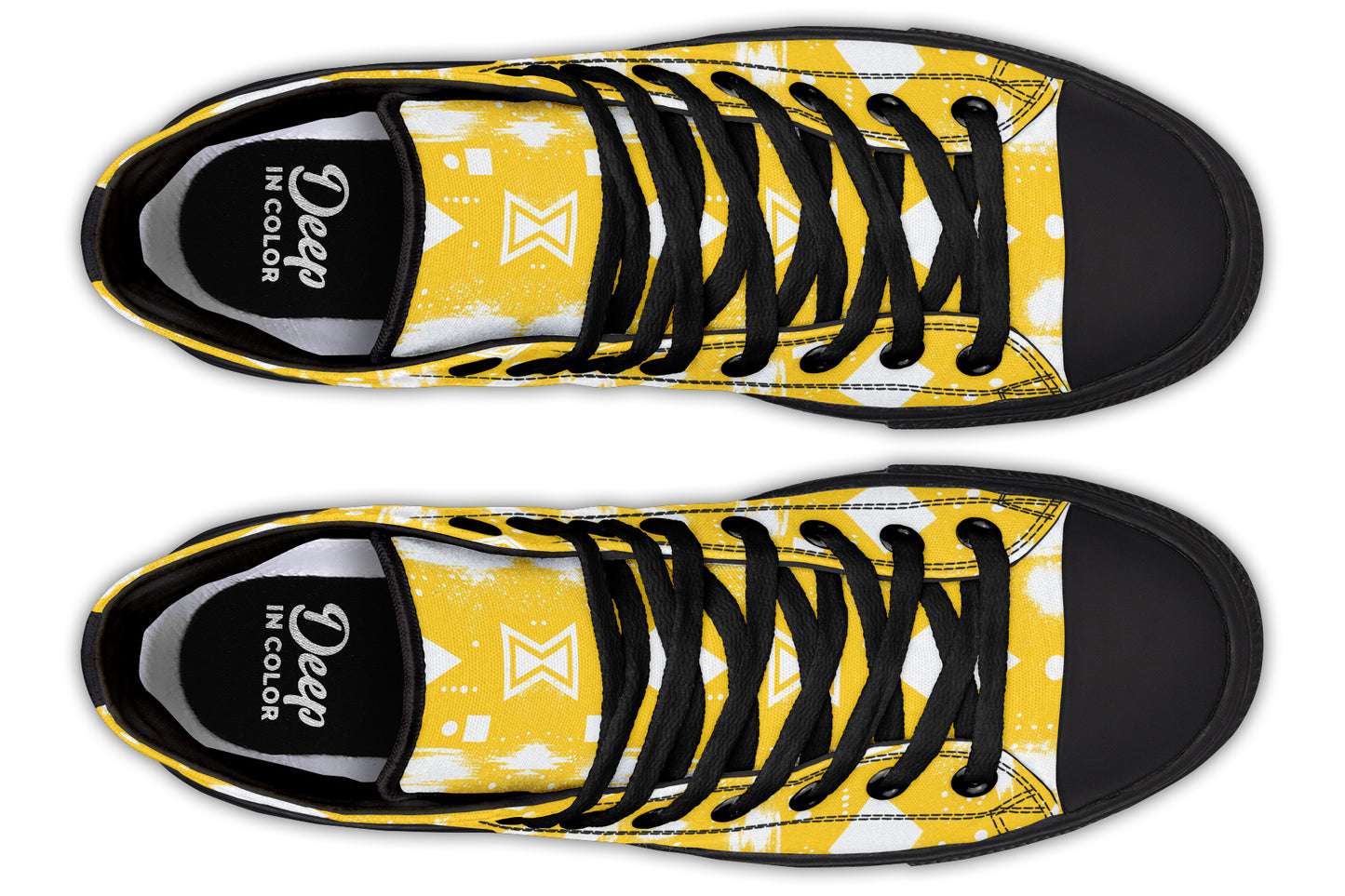 Yellow Trbal Pattern Hightops