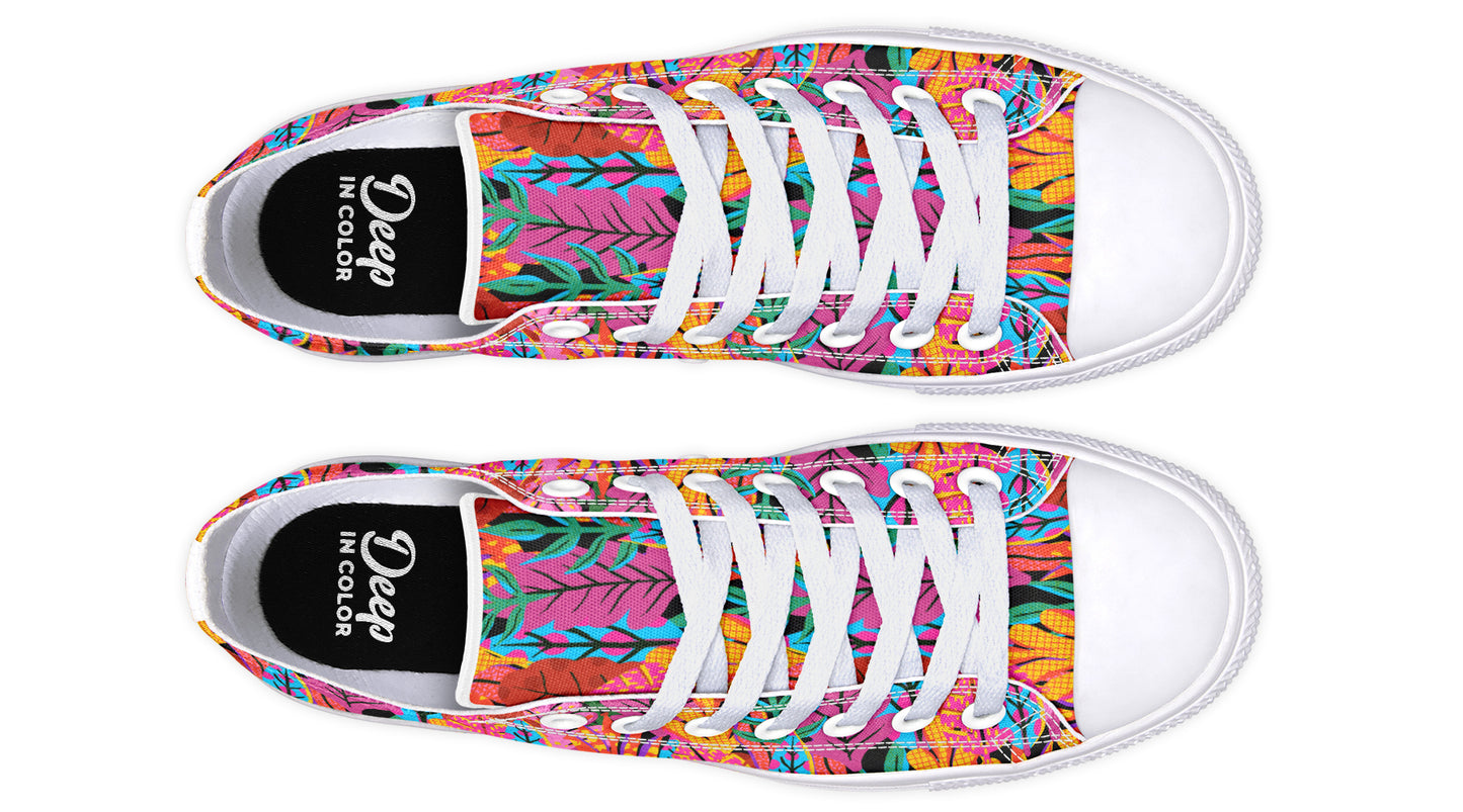 Colorful Abstract Leaves Lowtops