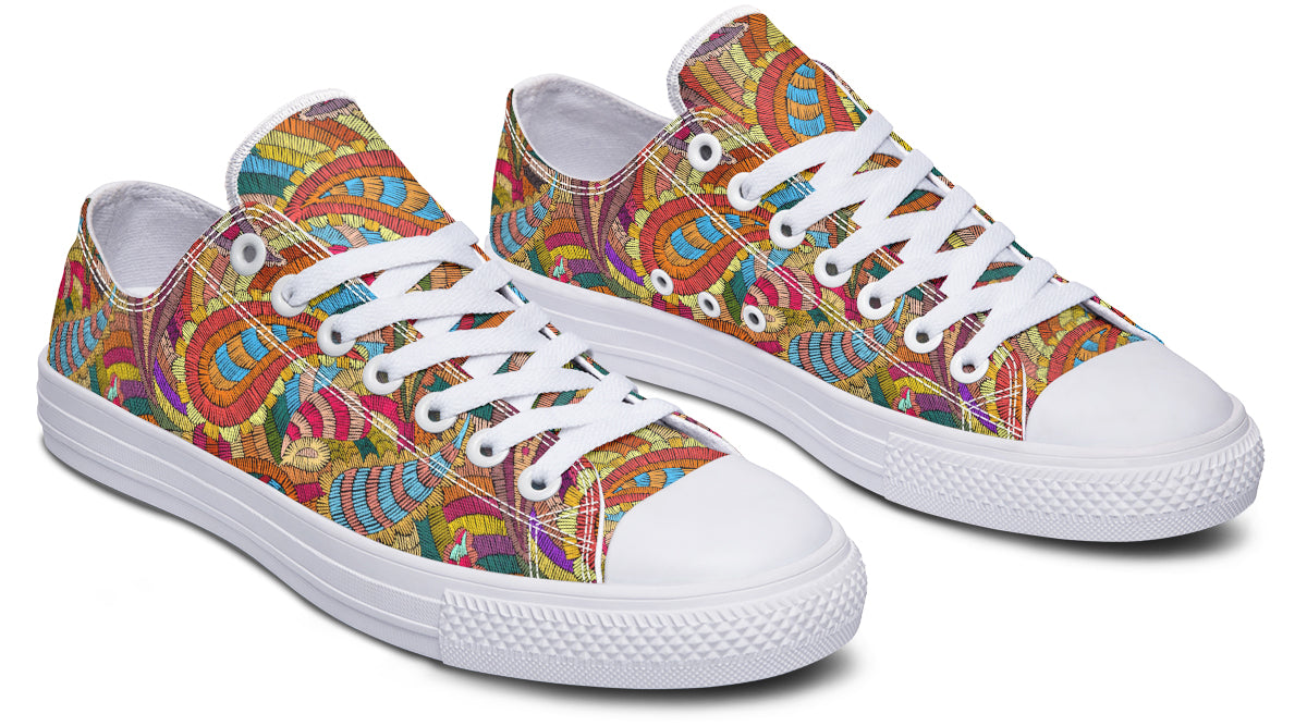 Embroidered Paisley LowTops