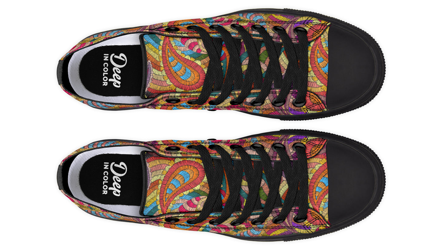 Embroidered Paisley LowTops