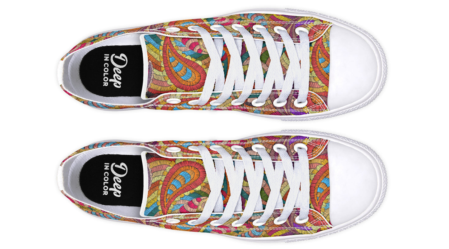 Embroidered Paisley LowTops