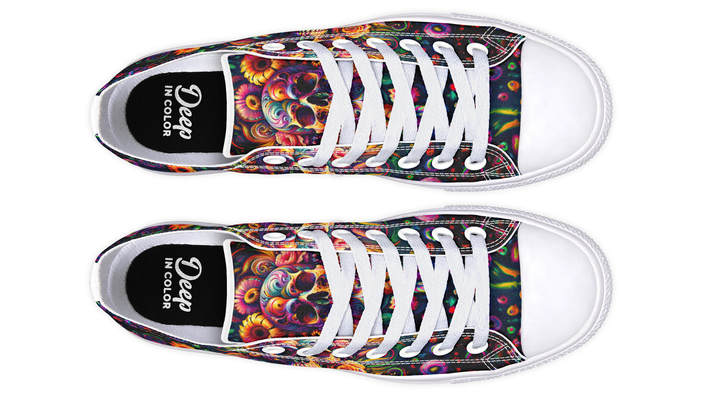 Floral Skull Lowtops