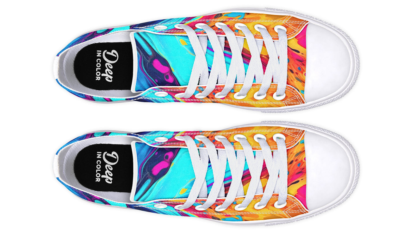 Liquid Abstract Colorful LowTops