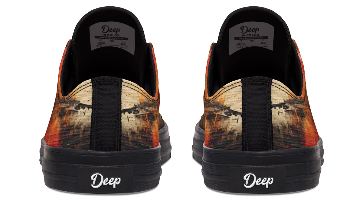 Rusty Skull And Roses Lowtops