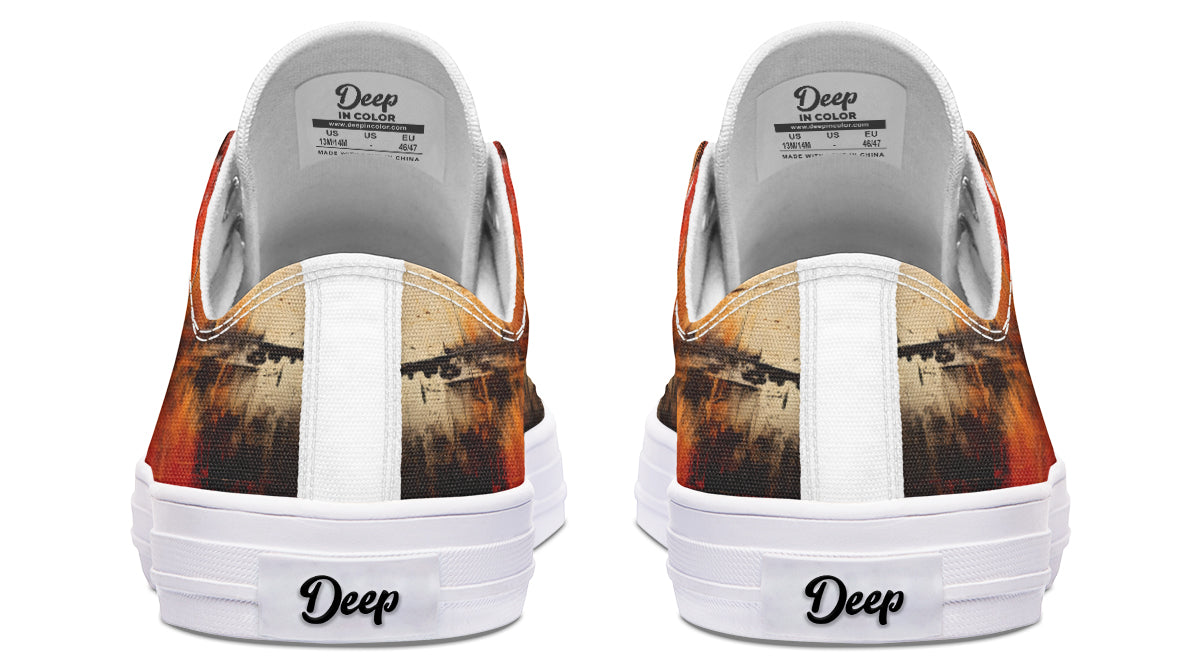 Rusty Skull And Roses Lowtops