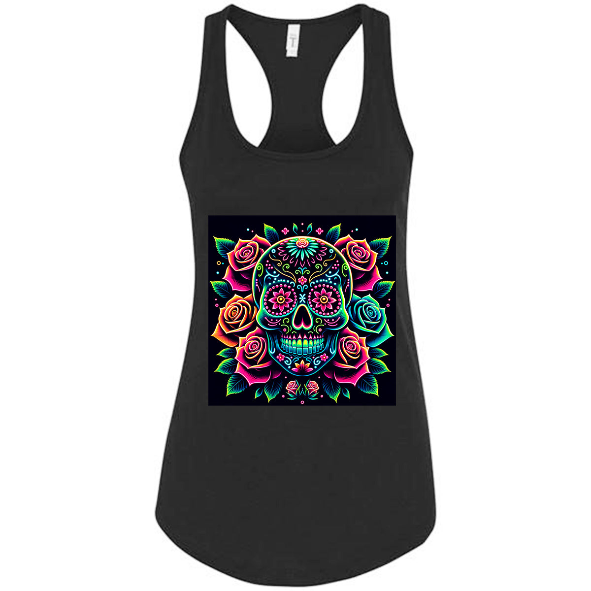 Neon Sugar Skull Tshirt