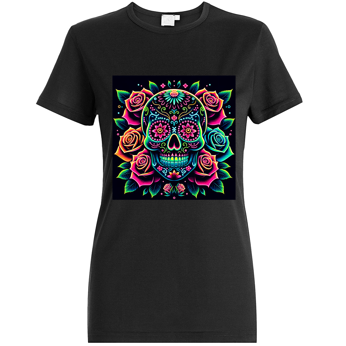 Neon Sugar Skull Tshirt
