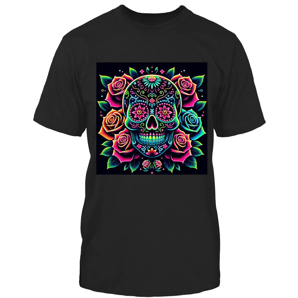 Neon Sugar Skull Tshirt