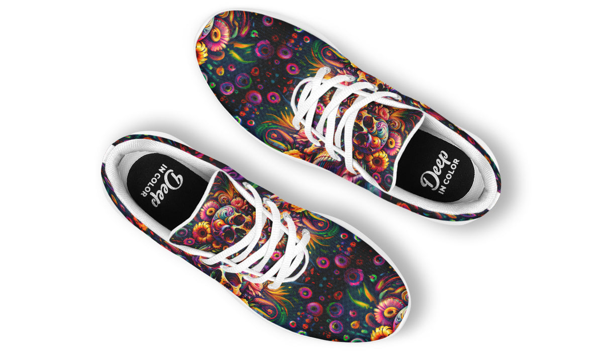 Floral Skull Sneakers