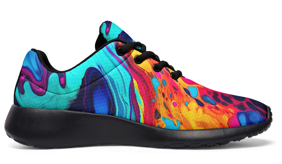 Liquid Abstract Colorful Sneakers