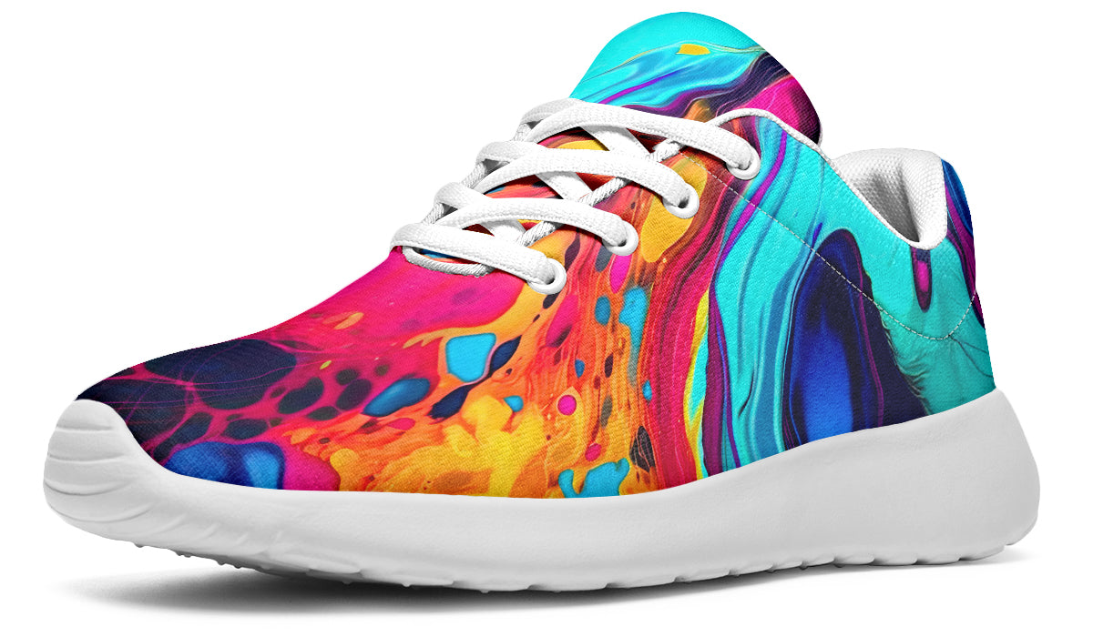 Liquid Abstract Colorful Sneakers