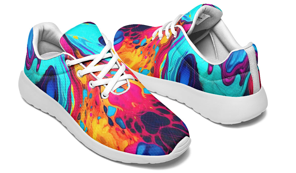 Liquid Abstract Colorful Sneakers