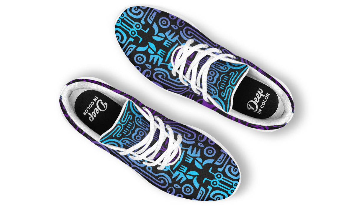 Purple Doodle Sneakers