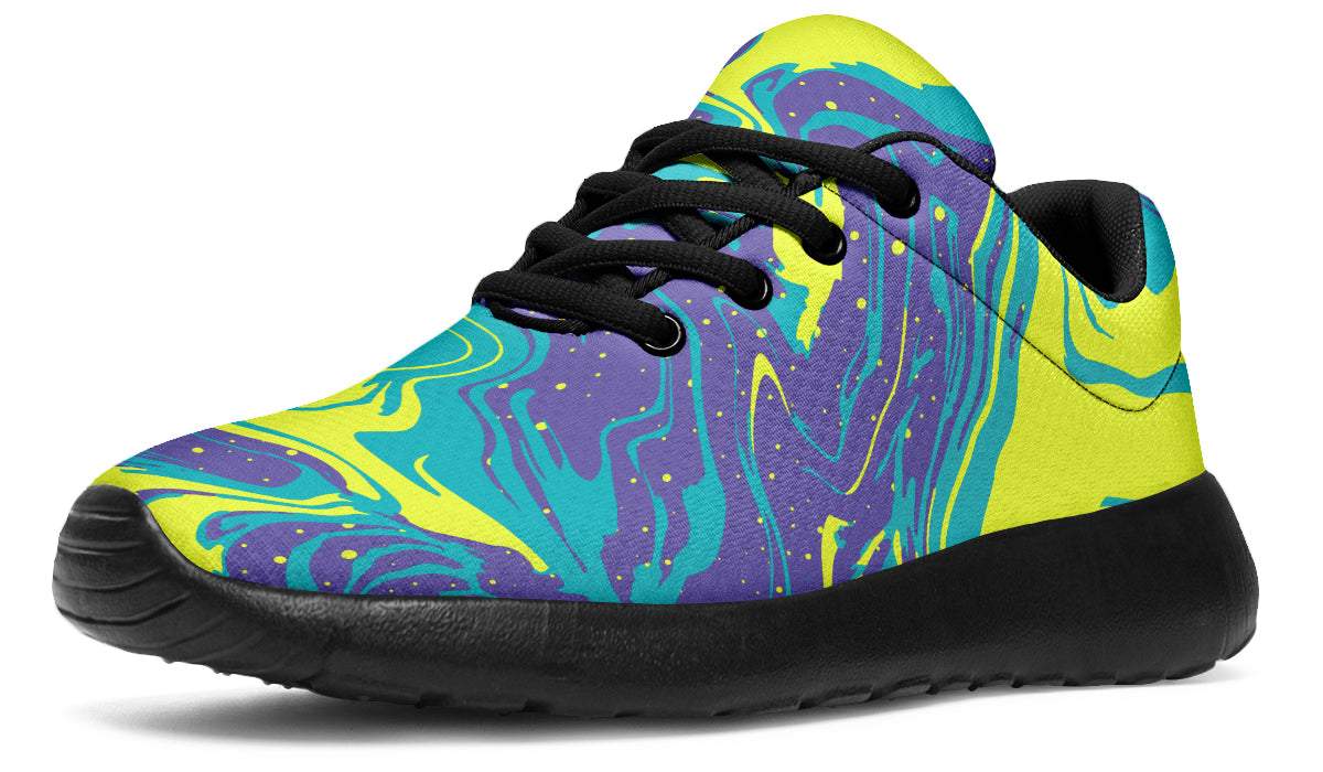 Purple Yellow Liquid Sneakers
