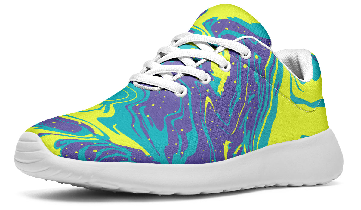Purple Yellow Liquid Sneakers
