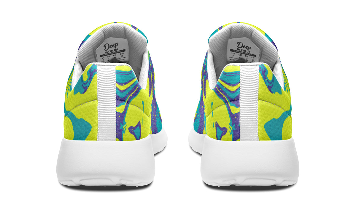 Purple Yellow Liquid Sneakers