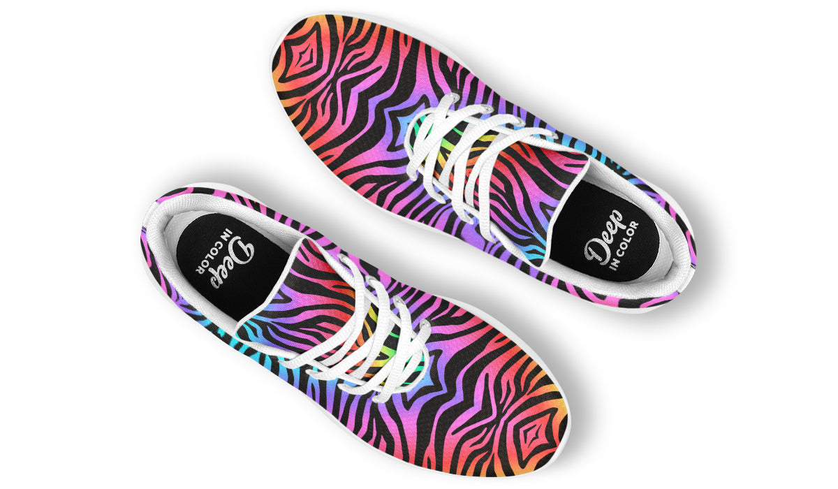Rainbow Zebra Print Sneakers