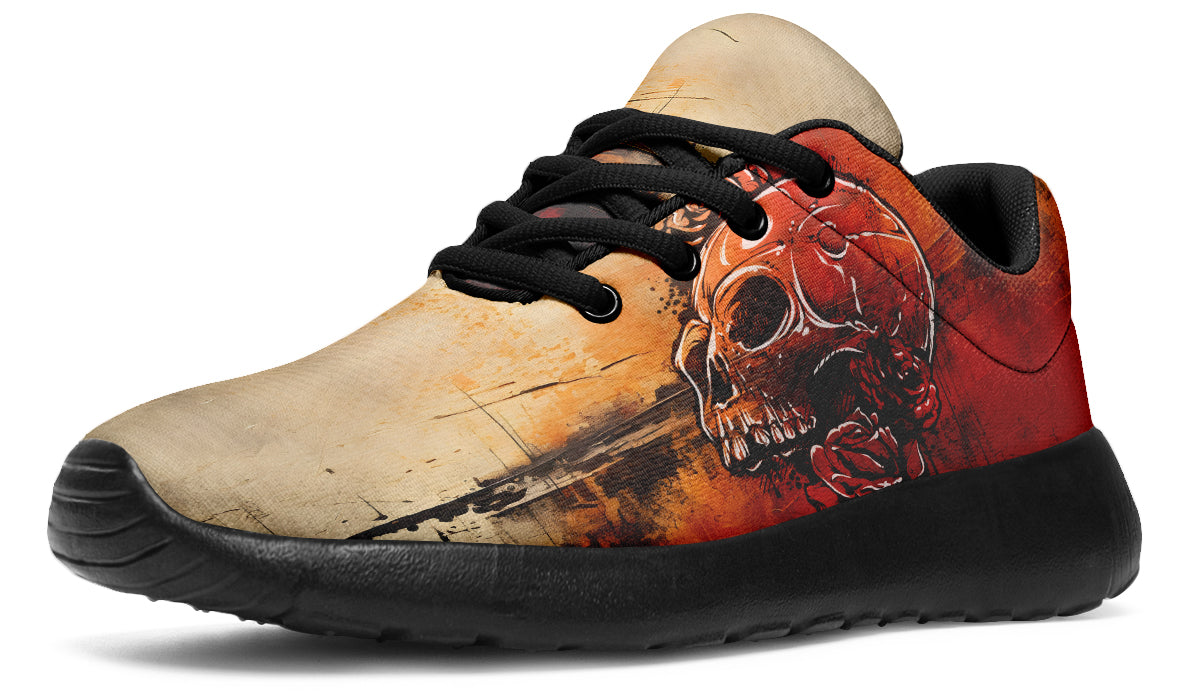 Rusty Skull And Roses Sneakers