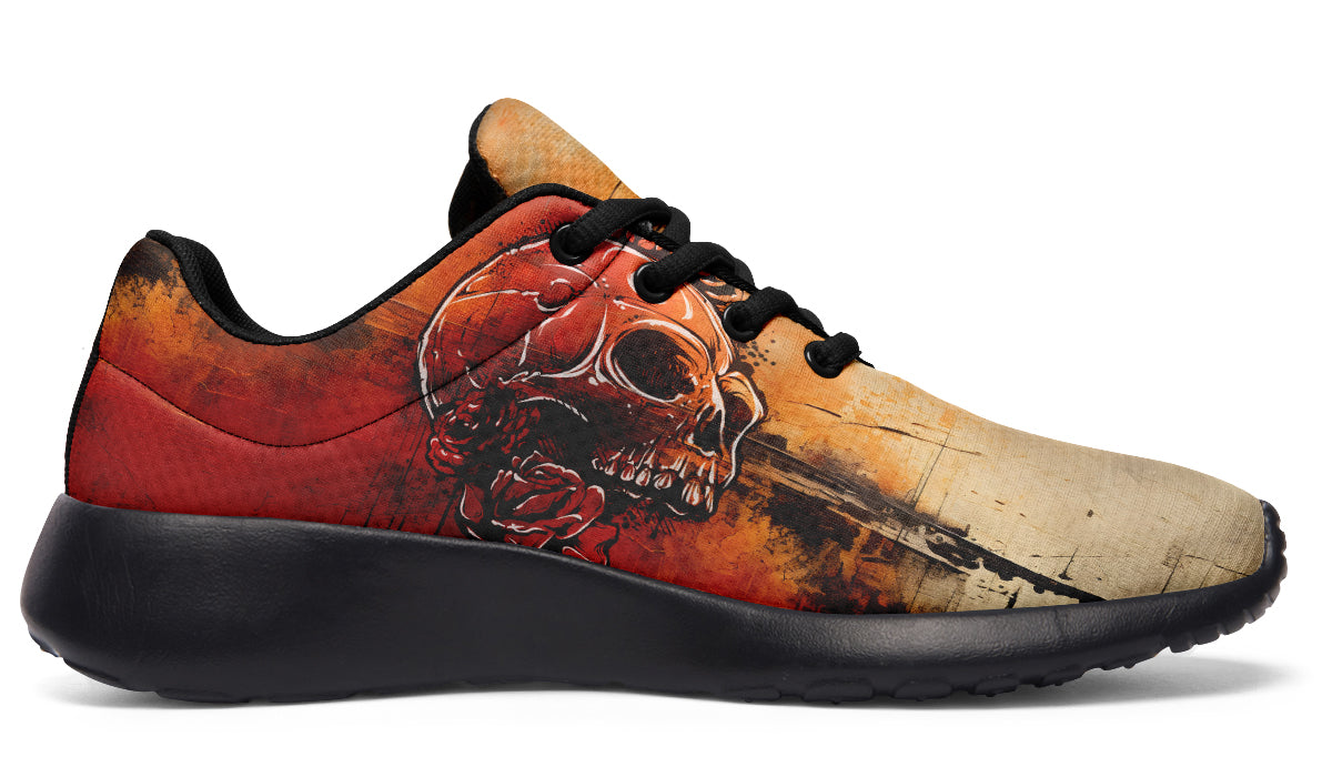 Rusty Skull And Roses Sneakers