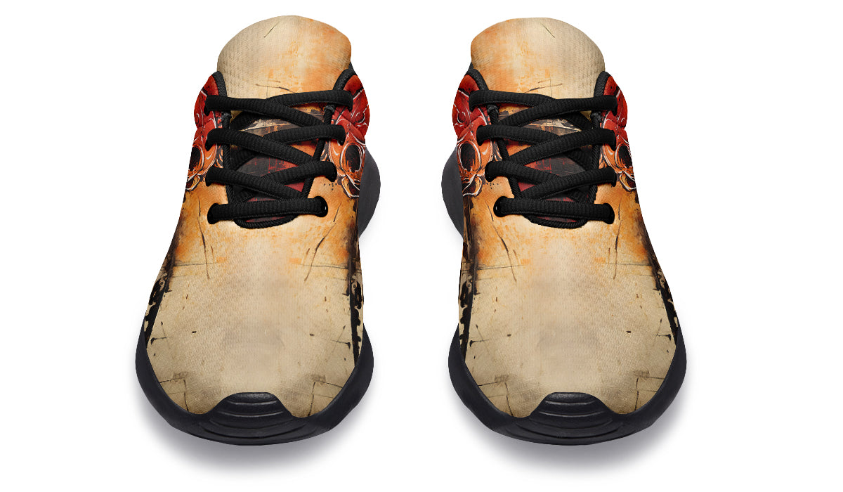 Rusty Skull And Roses Sneakers