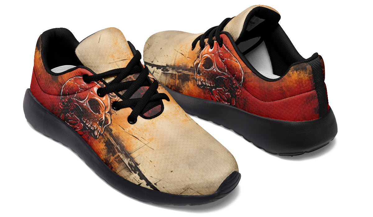 Rusty Skull And Roses Sneakers