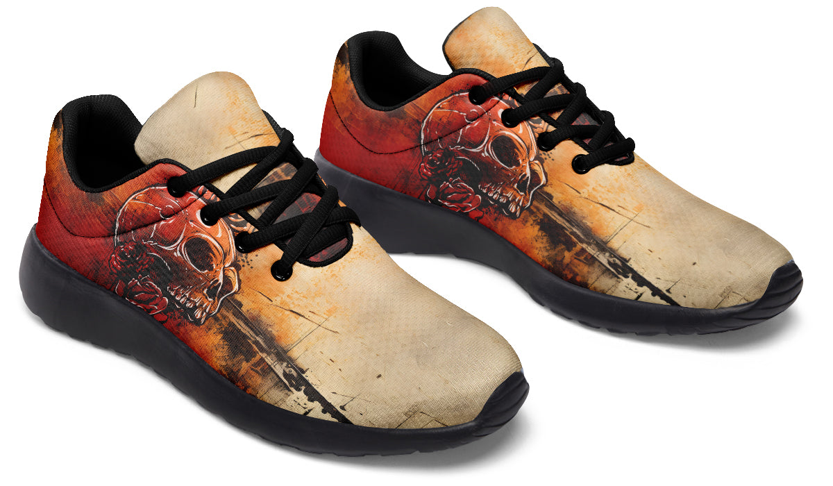 Rusty Skull And Roses Sneakers