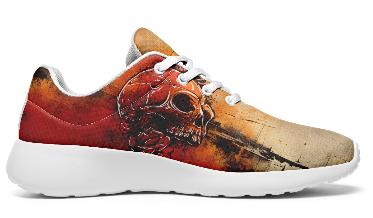Rusty Skull And Roses Sneakers