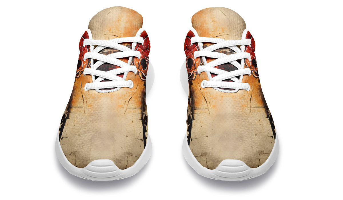 Rusty Skull And Roses Sneakers