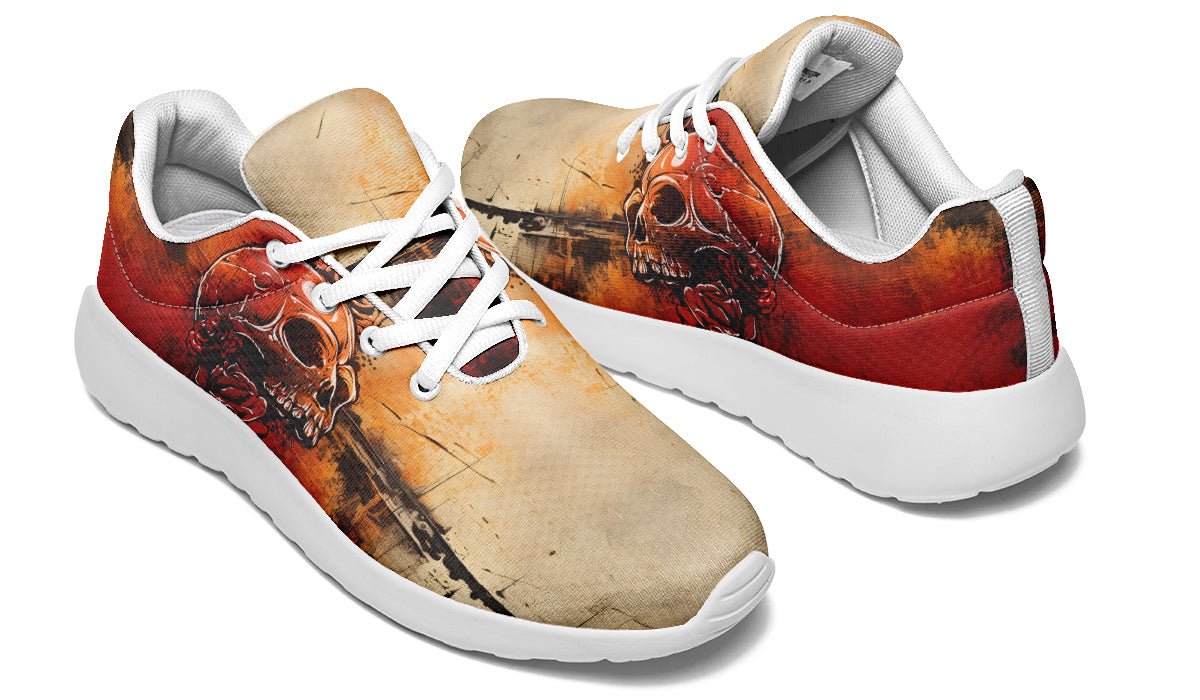 Rusty Skull And Roses Sneakers