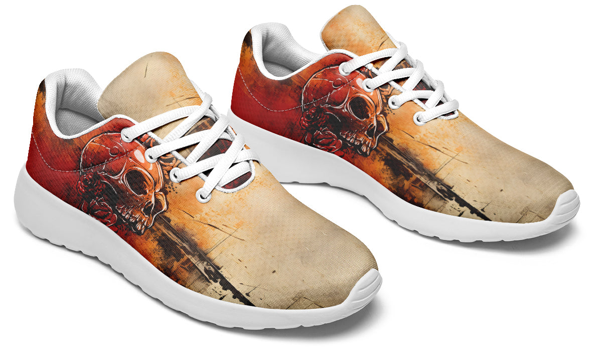Rusty Skull And Roses Sneakers
