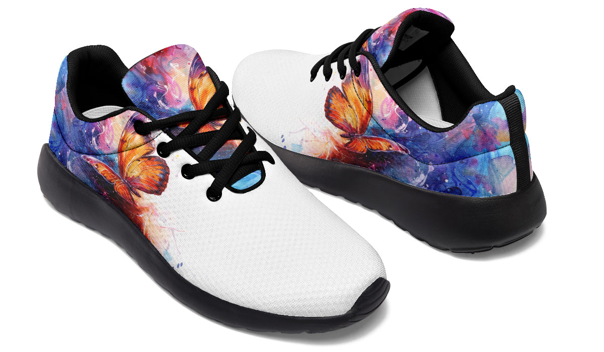 Watercolor Butterfly Sneakers