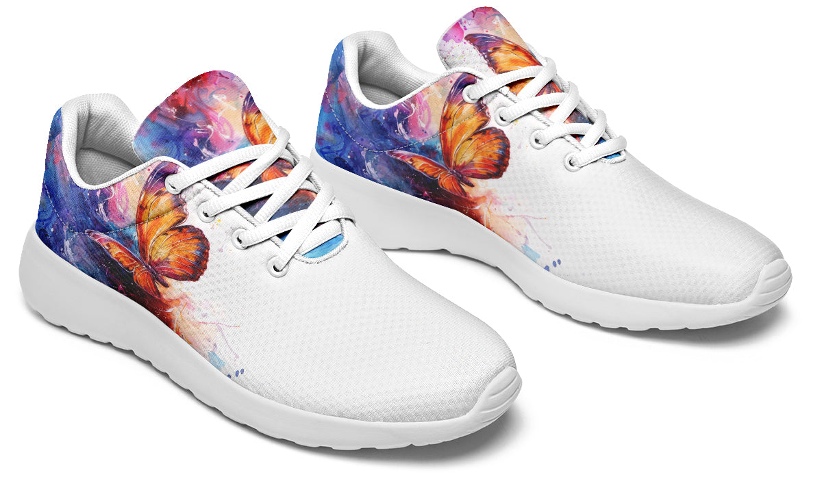 Watercolor Butterfly Sneakers