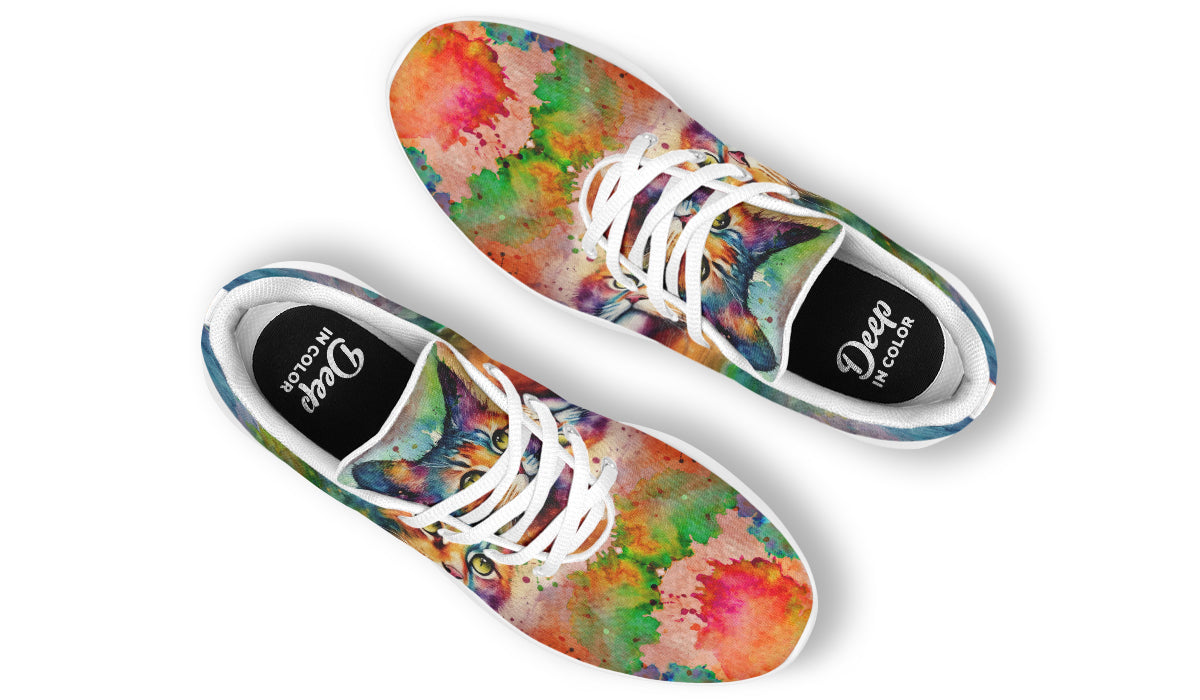 Watercolor Cat Sneakers