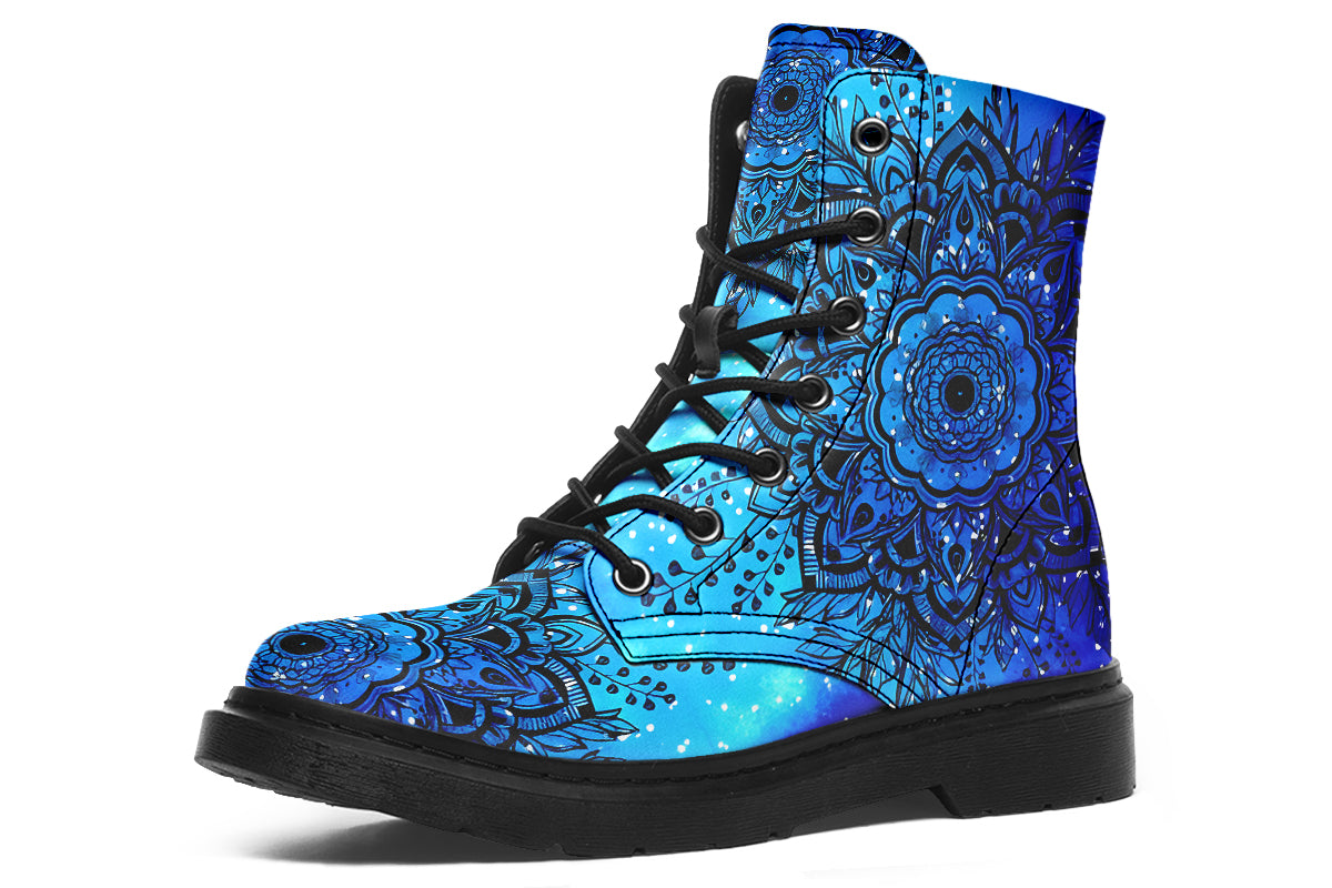 Blue Mandala Boots
