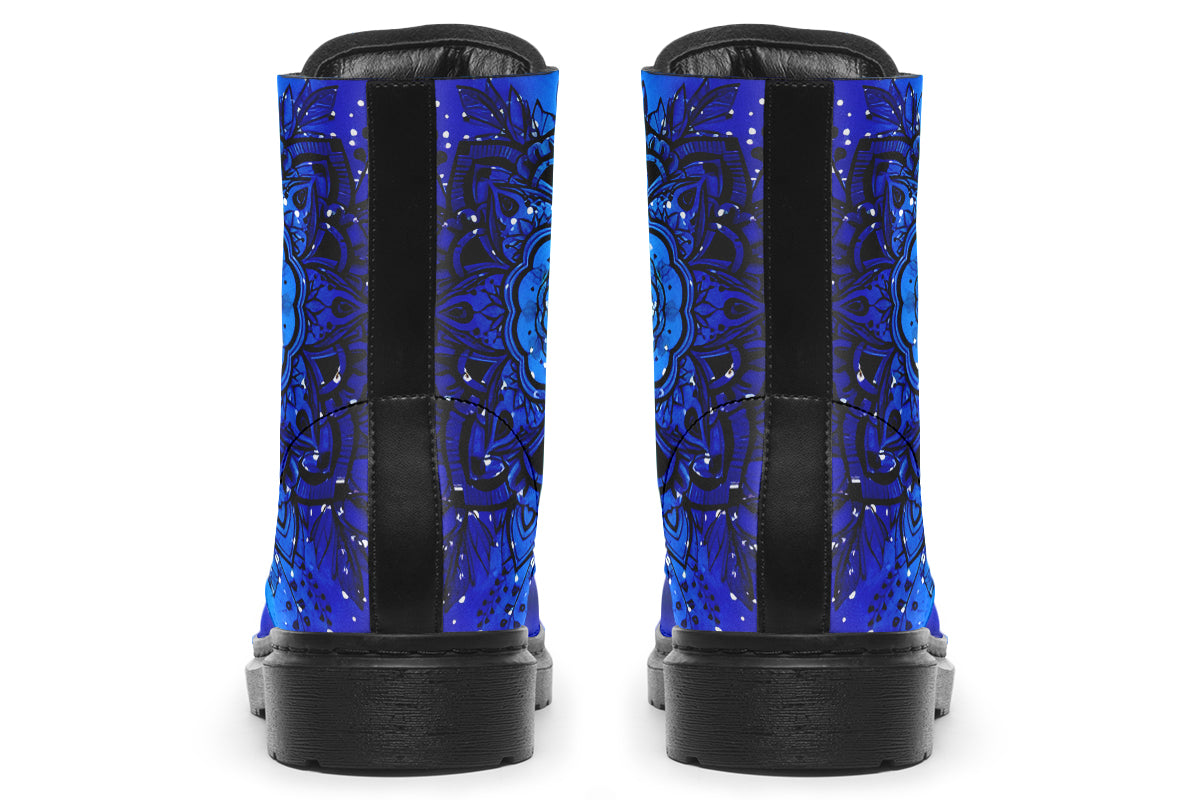 Blue Mandala Boots