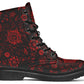 Red Mandala Flower Boots