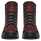 Red Mandala Flower Boots