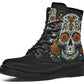Sugar Skull With Orange Flowers Boots